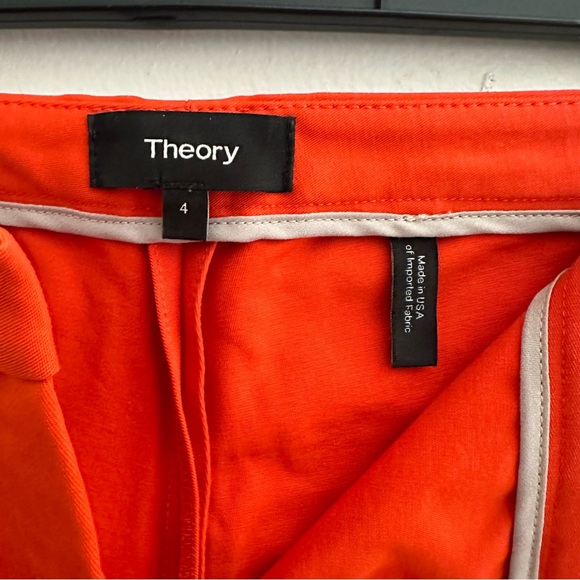 Theory Classic Skinny Pant in Double Stretch Cotton Fire Opal Size 4 - Picture 6 of 7